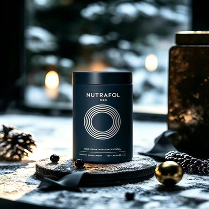 Nutrafol Men's Hair Growth Supplements, Clinically Tested for Visibly Thicker Hair and Scalp Coverage, Dermatologist Recommended - 1 Month Supply